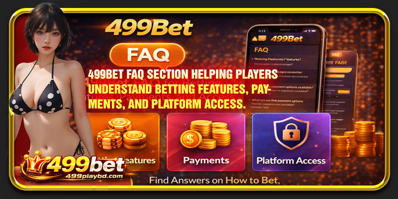 499Bet FAQ section helping players understand betting features, payments, and platform access.