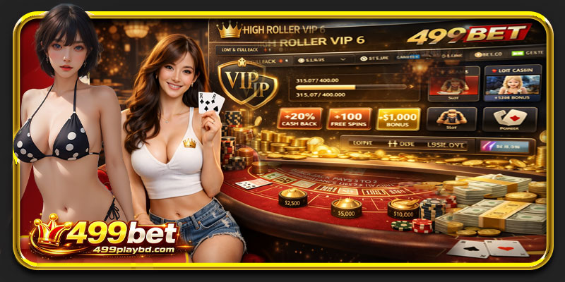 high roller online casino live dealer VIP table high stakes gameplay 499bet